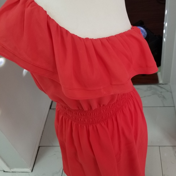 Coral Pink Dress Size Medium one armed NWOT - Picture 4 of 5